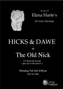 Hicks & Dawe at The Old Nick Toronto