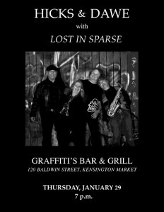 Hicks & Dawe @Graffitti's Jan 29th 2015